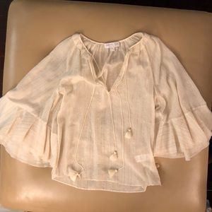 Rachel Zoe cream and gold tunic